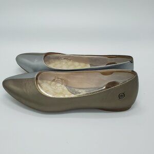 BORN Two Tone Metallic Flats Women Size 9